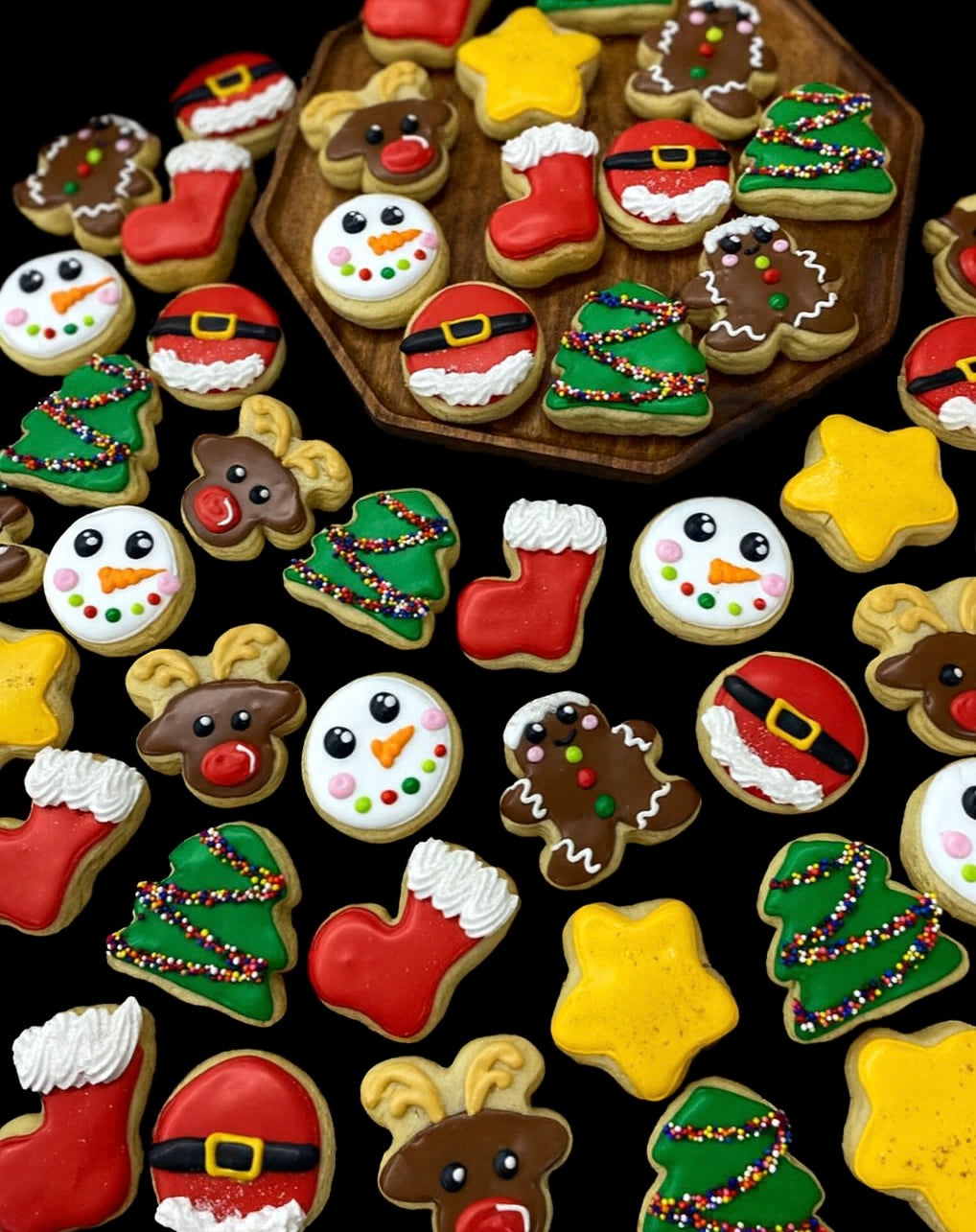 Mini decorated cookies
